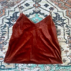 Maurices Velvet Camisole in Rich Rust